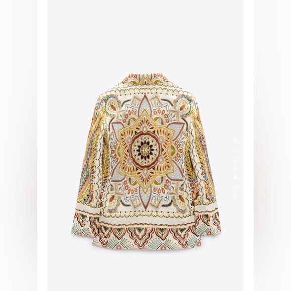 ZARA LINEN BLEND PRINTED SUIT size XL - Picture 9 of 14